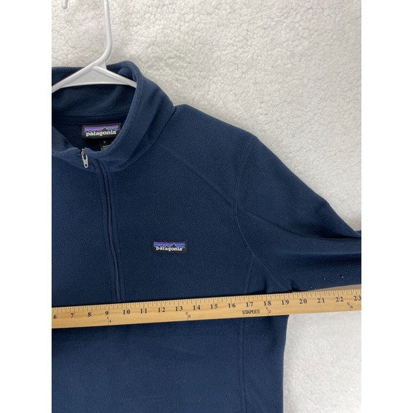 Patagonia Quarter Zip Fleece Pullover Women’s Size M Navy Blue Outdoor Sweater - Picture 6 of 12